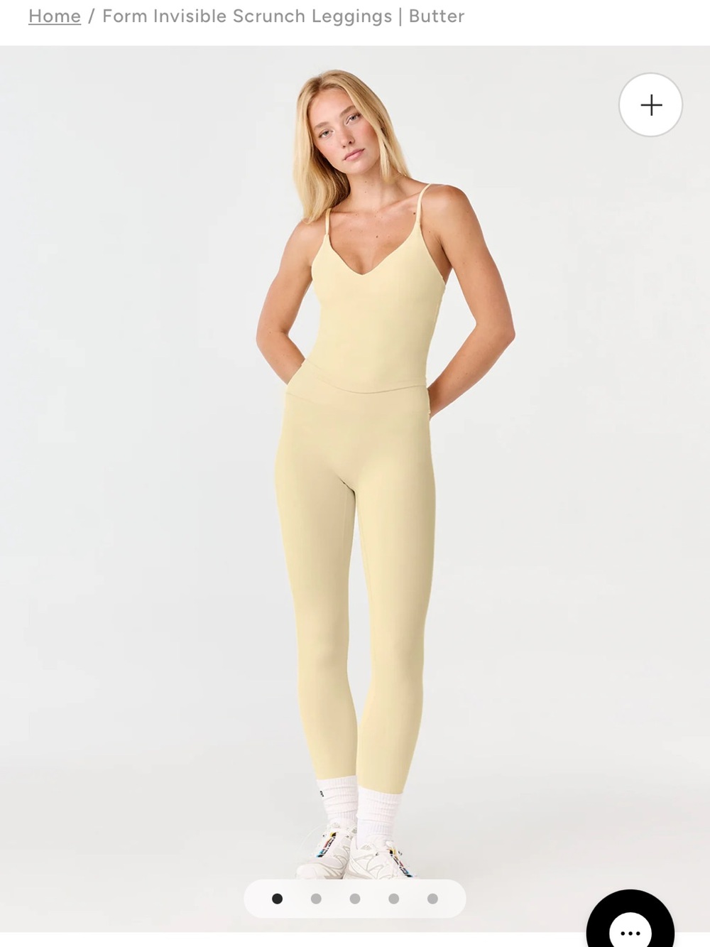 CSB butter yellow invisible scrunch leggings size small